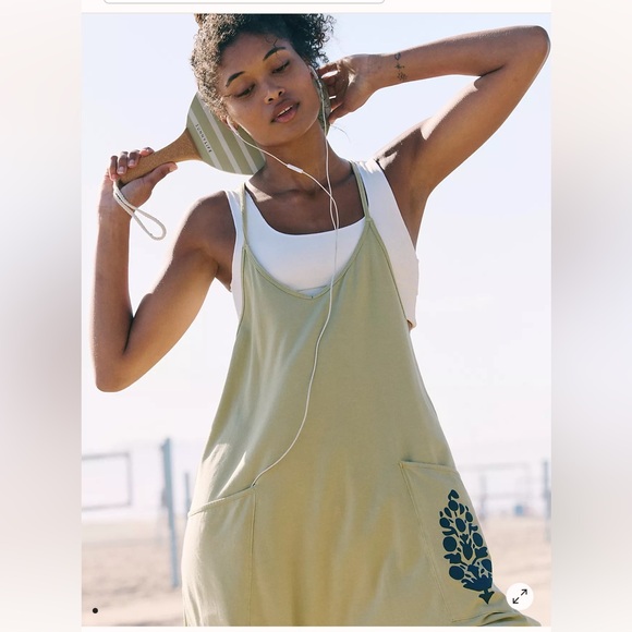 FP Movement by Free People Pants - FP Movement Hot Shot Logo Onesie in Moss NWT Retail $80